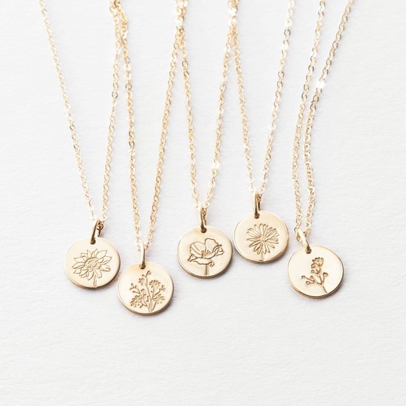 Lotus July Birth Flower Plant Gift Charm Necklace - Picture 7 of 16